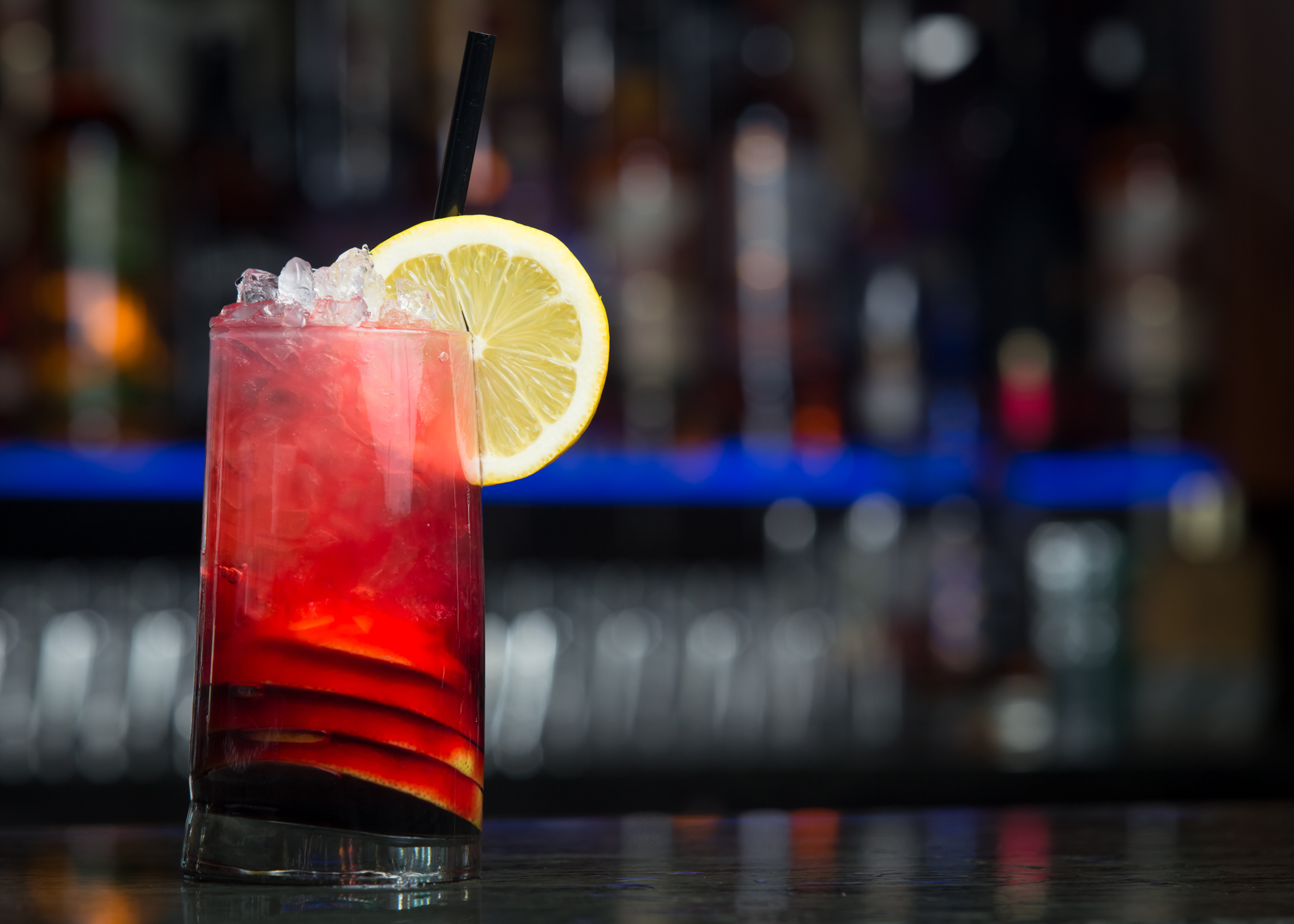 cocktail with lemon