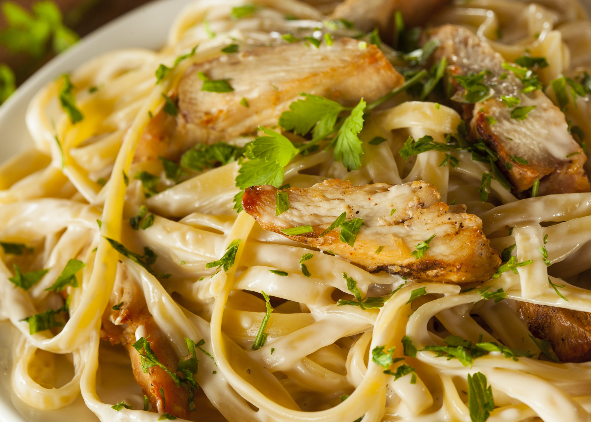 Homemade Fettucini Aflredo Pasta